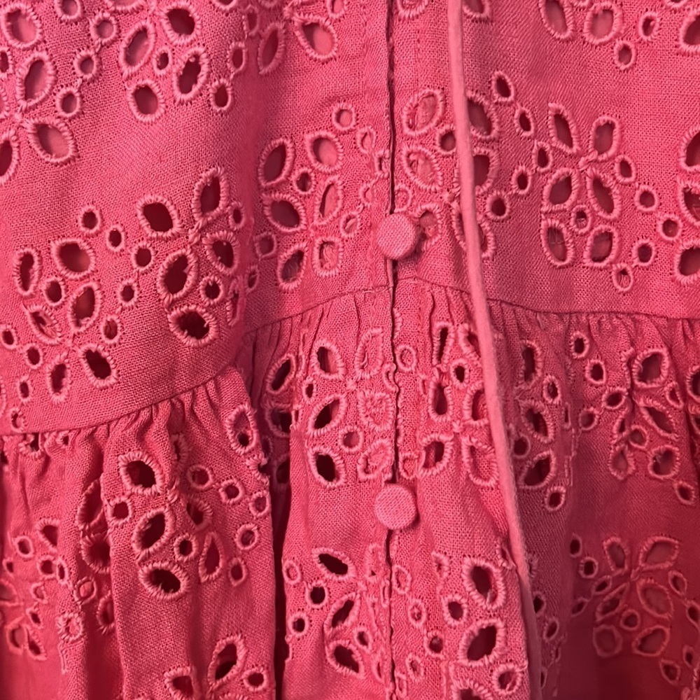 - NWT JCrew Pink Eyelet Anguilla Mini Halter Dress Size 4 - Picture 9 of 11